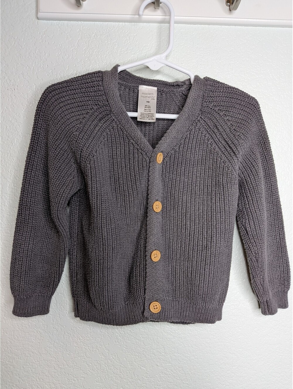 Modern Moments gray knit cardigan 18 mo